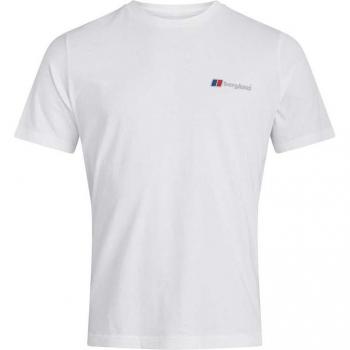 Camiseta de hombre Berghaus Big Logo, manga corta, color blanco, talla L