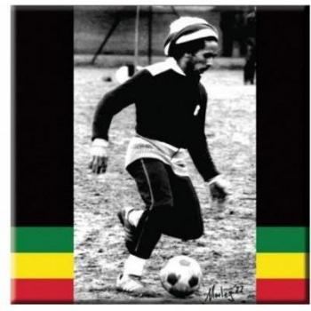 Imán de Nevera de Fútbol Bob Marley - Tamaño Único, Color Negro