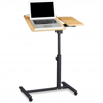 Relaxdays Mesa para portatiles con Altura Ajustable, Madera