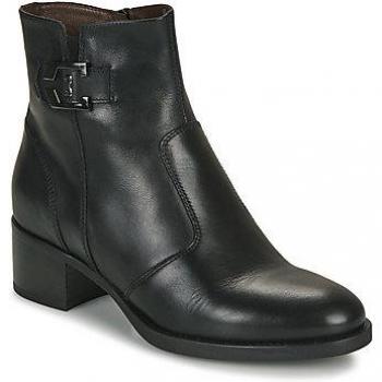 Nerogiardini Black Leather Heeled Boots with Metal Chain and Brand Logo, Women's Size 7 US (4 UK)