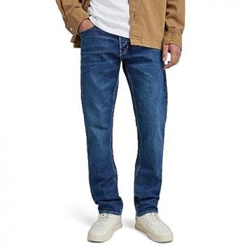 G-Star Men's Mosa Straight Fit Casual Jeans in Faded Atlantic Ocean, 40W/36L