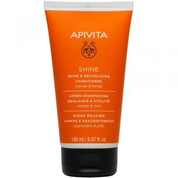 APIVITA Shine & Revitalising Conditioner 150ml - Revitalizing Shine Conditioner for Dull Hair, formulated without silicones, with honey and orange