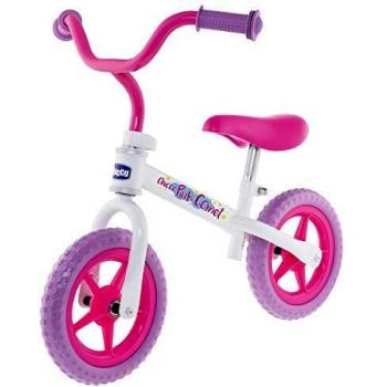 Chicco Bicicleta sin Pedales First Bike para Niños de 2 a 5 Años, Bici para Aprender a Mantener el Equilibrio con Manillar y Sillín Ajustables, Rosa Blanca - Juguetes para Niños de 2 a 5 Años