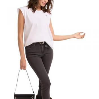 Silbon - Camiseta Woman Sun Blanca Sin Mangas para Mujer Talla S, de algodón