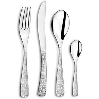Cubertería Ethnic 24 piezas - Acero Inoxidable 18/0 - Acabado Brillante - Compatible con Lavavajillas