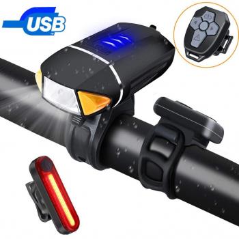 PiAEK Luz Bicicleta Luces Bicicleta Delantera y Trasera Conjunto Recargable USB Impermeable Luz Led Bicicleta Sensores Inteligentes Luz Nocturna per Bici de Carretera o Montaña Camping Nocturno