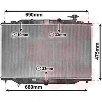 Radiador de refrigeración del motor VAN WEZEL 27002272 - Radiador para motor, compatible con modelo 27002272
