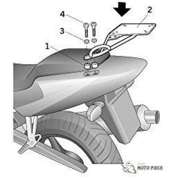 SHAD H0CB61ST Soporte de Baúl para Honda CBR 600F, Negro