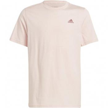 Camiseta infantil adidas essentials small logo de algodón rosa para niño, manga corta, talla 164
