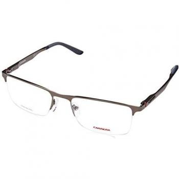 Carrera CA8810 A25 Men's Eyeglasses - Rectangular Metal Frame, 54mm, Ruthenium, Unisex
