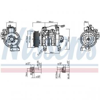 Compresor de aire acondicionado NISSENS 891130 para HONDA