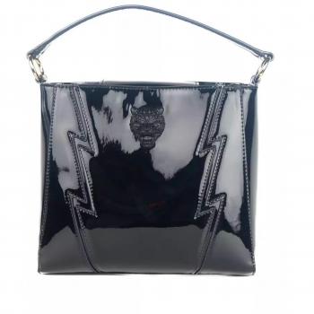 Plein Sport Black Polyethylene Crossbody Bag - Female, Size: ONE SIZE, with Brand Logo and Magnetic Closure