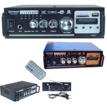 Amplificador de Audio Estéreo 2 Canales Bluetooth con Micrófono, USB, SD y MP3 - Karaoke 806bt