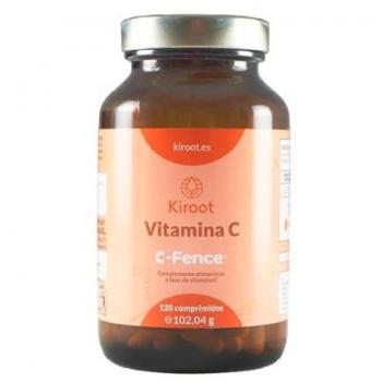 Kiroot Vitamina C 120 comprimidos - Contribuye al Funcionamiento Normal del Sistema Inmunitario y Nervioso, Colágeno, Huesos, Piel y Vasos Sanguíneos - Vitamina C con Á