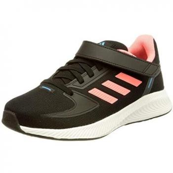 adidas Runfalcon 2.0 EL, Running Shoe, Core Black/Acid Red/Sky Rush, 32 EU