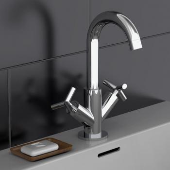 Grifo mezclador de lavabo 2 mandos ELIOT cromado