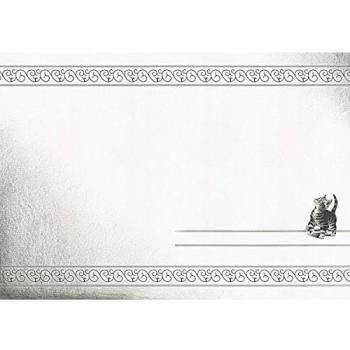 4 hojas A4 de Creative Craft Creations monocromático diseño con impresión de - ranura para tarjeta de con diseño de gato de Set de sellos decorativos - 240gsm 300mic de frente a tarjetas lisos de diseño con impresión de colibríes de diseño de piel