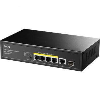 Cudy GS1005P Switch Gigabit PoE+ de 5 Puertos con 1 Ranura SFP