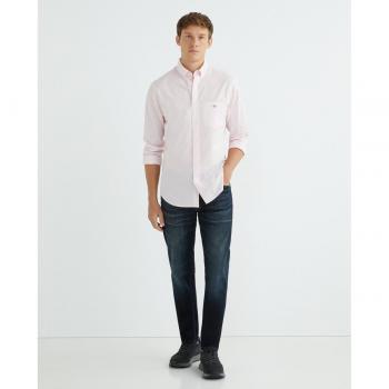 Camisa Regular Fit de popelina rosa Gant