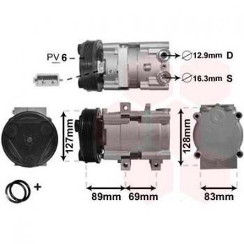 Compresor de aire acondicionado VAN WEZEL 1800K322