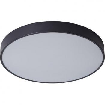 Plafón moderno LED empotrado Orbital Negro arenado, luz blanca cálida 3000K, 3600lm