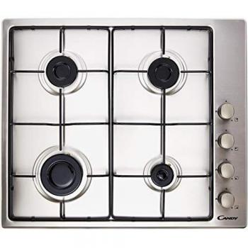Cocina de Gas Candy CHW6LX - 4 Quemadores, Acero Inoxidable, 60 cm