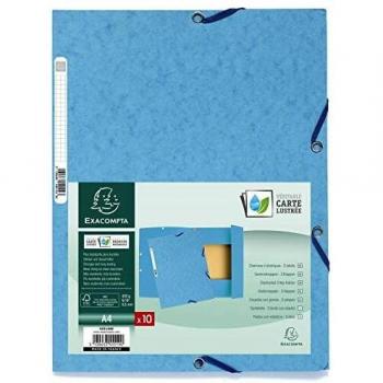 Exacompta 55519E - Carpeta con goma, A4, color turquesa