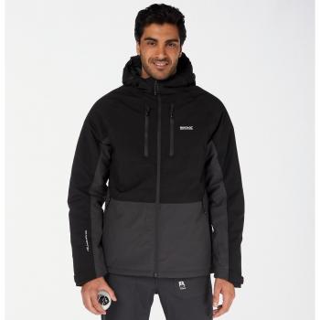 Chaqueta de montaña Regatta Highton Stretch III Black/Ash para hombre