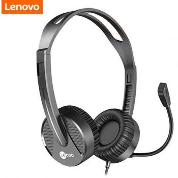 Auriculares Gaming Lenovo Lecoo HT106 con Micrófono, Reducción de Ruido, Estéreo, Conexión 3.5mm, para Clases en Línea - Negro