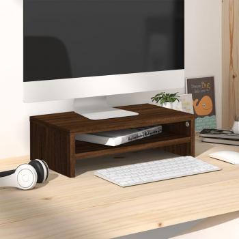 Soporte para TV/ Monitor de madera contrachapada 42x24x13cm, Mueble de Salon, Mueble TV, Mueble Televisor, Mesa de TV en roble marrón