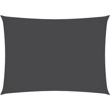 Toldo de vela rectangular tela oxford gris antracita 3x5 m