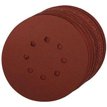 Silverline Tools 882789 - Discos de lija perforados autoadherentes 150 mm, Multicolor, 10 pzas