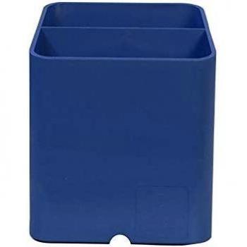 Cubilete lapicero antibacteriano Clean'Safe azul con 2 compartimentos