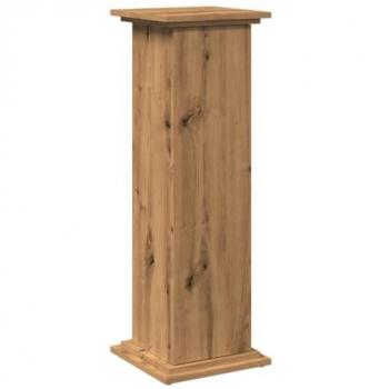 Pedestal expositor con almacenaje roble artisan 31x30x90 cm
