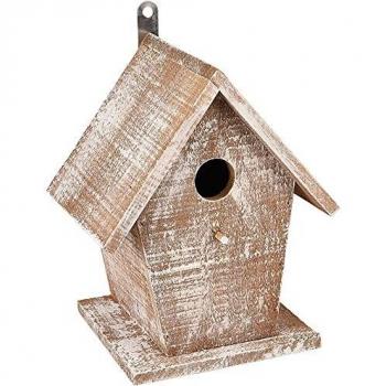 Casa para Pájaros de Madera Gio 19 x 15 x 23 cm Blanco/Marrón