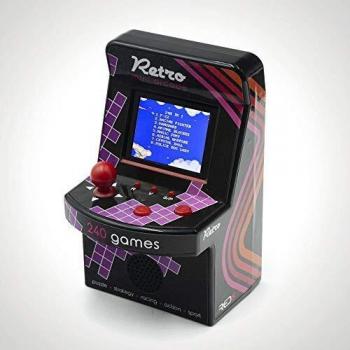 Mini máquina de arcade electrónica Red5 - Juego de carnaval, diseño compacto, pantalla LCD, 240 juegos incorporados, controles retro y sonido auténtico