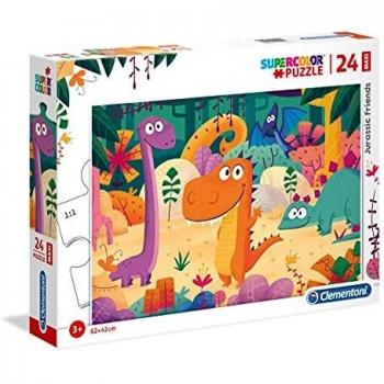 Clementoni Maxi Puzzle 24 Piezas Dinosaurios, Multicolor