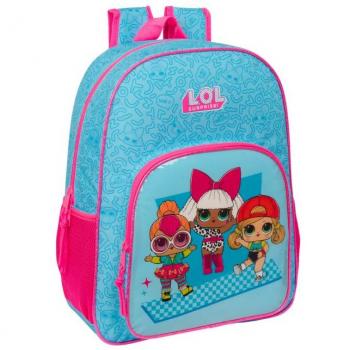 Mochila Escolar LOL Surprise! Divas Azul 33 x 42 x 14 cm con carro