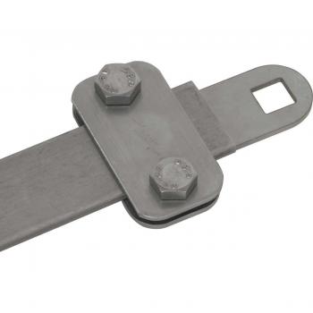 Stainless Steel Clamping Shoe with Square Hole D 11mm for Lightning Protection - Model 380129