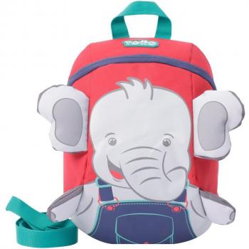 Mochila Totto Cornejo Infantil con Estampado de Elefante en Color Rojo