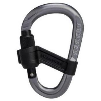 Mammut Mosquetón Smart HMS 2.0 Gris - Mosquetón de seguridad con cierre de tornillo, diseño ergonómico, fabricado en aluminio ligero, resistencia a la carga de 24 kN, apertura de 23 mm