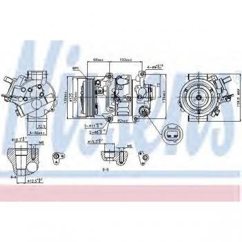 Compresor de aire acondicionado NISSENS 89314