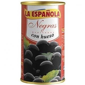La Española Aceitunas Negras Enteras con Hueso, 350g