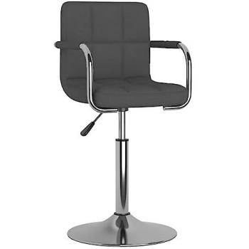 Silla de comedor tela gris oscuro moderna para oficina, salón, sala de estar y cocina
