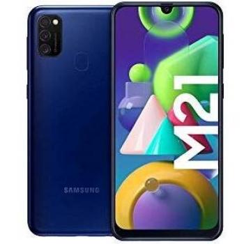 Samsung Galaxy M21 - Smartphone Dual SIM de 6.4 sAMOLED FHD+,Ttriple Cámara 48 MP, 4 GB RAM, 64 GB ROM Ampliables, Batería 6000 mAh, Android, Versión Española, Color Azul