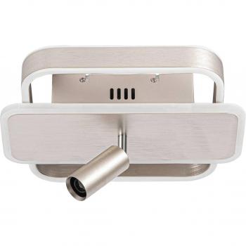 Lámpara de techo LED Lucande Damivan, níquel angular, moderno, gris, hecha de aluminio, para salón y comedor, 1 llama
