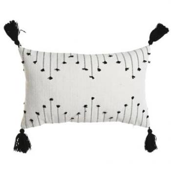 Cojín Home ESPRIT Blanco Negro Rombos 50 x 15 x 30 cm