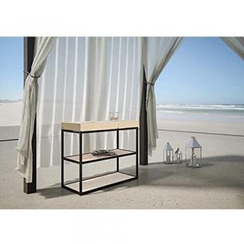 Consola extensible 90x40/290 cm Plano Premium Estructura Abeto Teñido Antracita