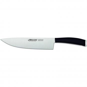 Arcos Serie Tango, Cuchillo Cocinero, Hoja de Acero Inoxidable Nitrum 200 mm, Mango de Polipropileno Color Negro