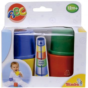 Simba 104010981 Play & Learn - Pirámide de 6 cubos apilables